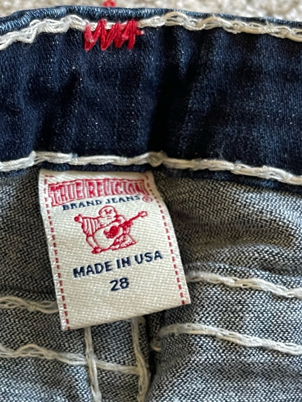 True Religion Fashion Becky Super T Jeans with Stunning White Accent Stitching - Picture 5 of 5